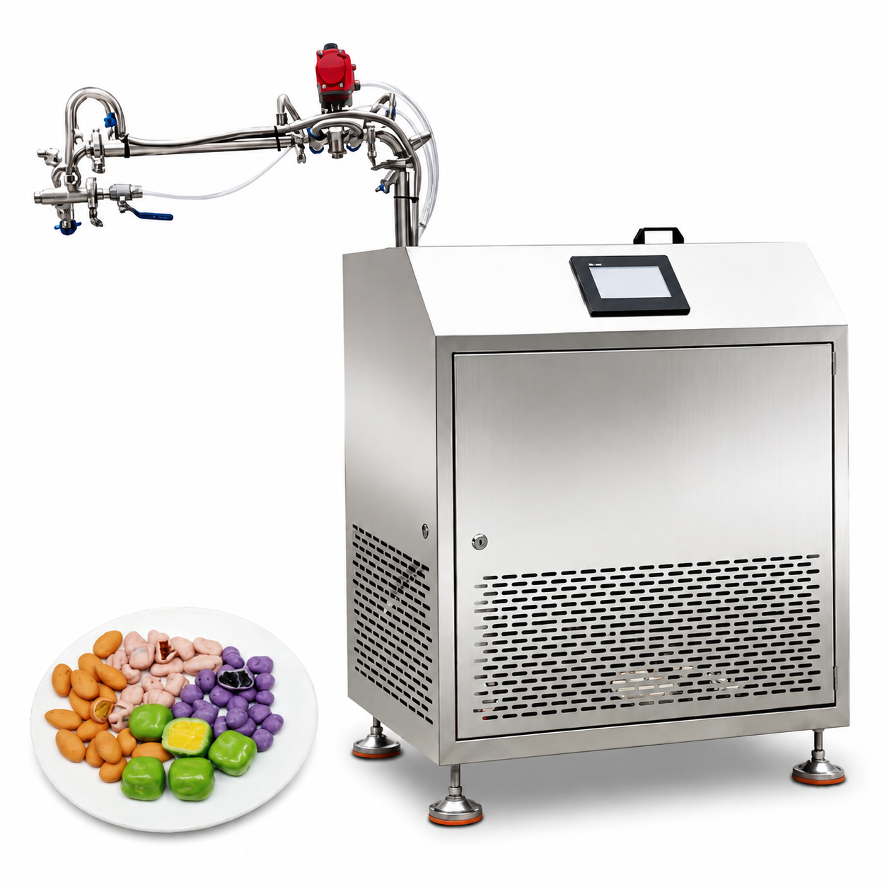 How Does a 100L Automatic Chocolate Spraying Machine Improve Food Coating Production?