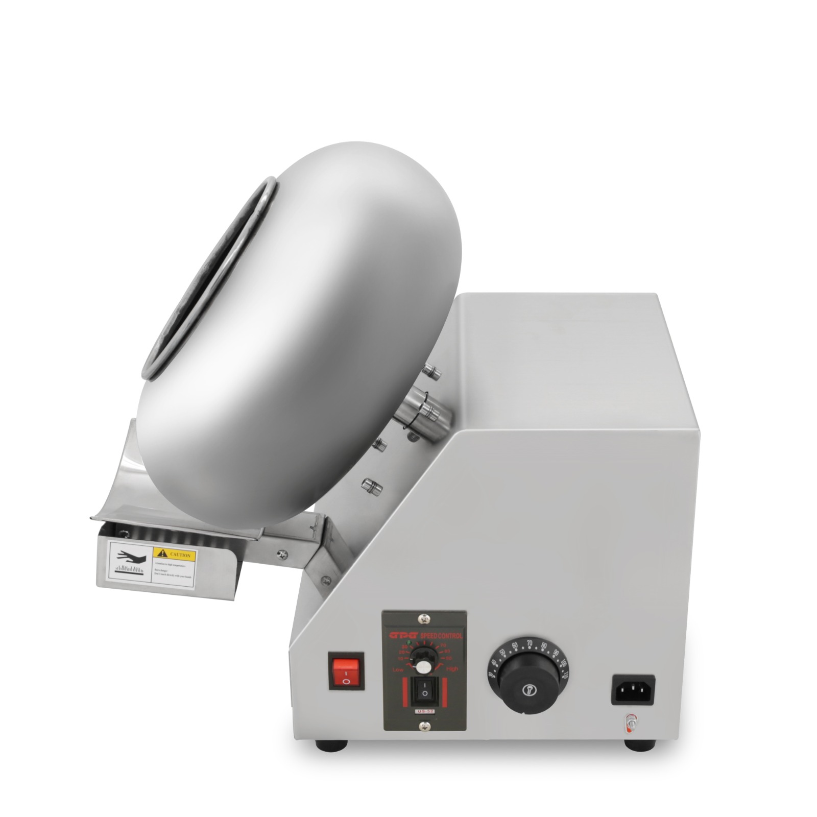 8L Chocolate Coating Machine for Nuts, Candy & Snacks | Stainless Steel Sugar Coating Pan with Adjustable Speed